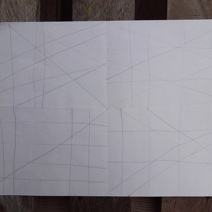 šrifta veidošana - zīmējumus izsaka līnijās un izvēlas ar kurām strādāt