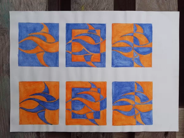 pretkrāsas - ZILS un ORANŽS